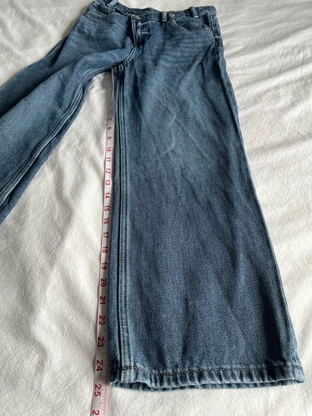 Zara Kids Wide Leg Jeans Blue Denim Baggy High Waist 11-12 Years Gorpcore Retro - Picture 11 of 16